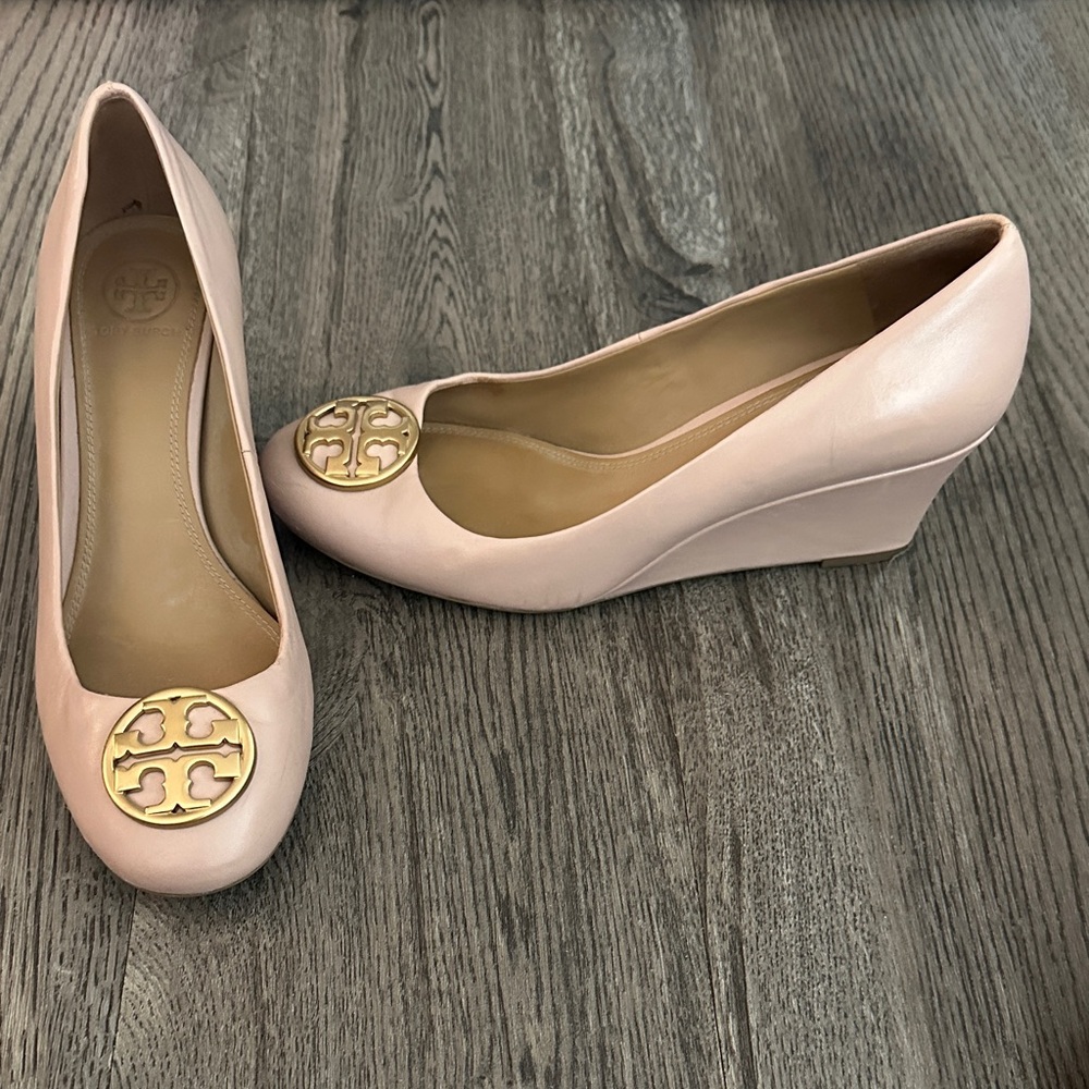 Tory Burch Pink Wedge Slip-On Shoes